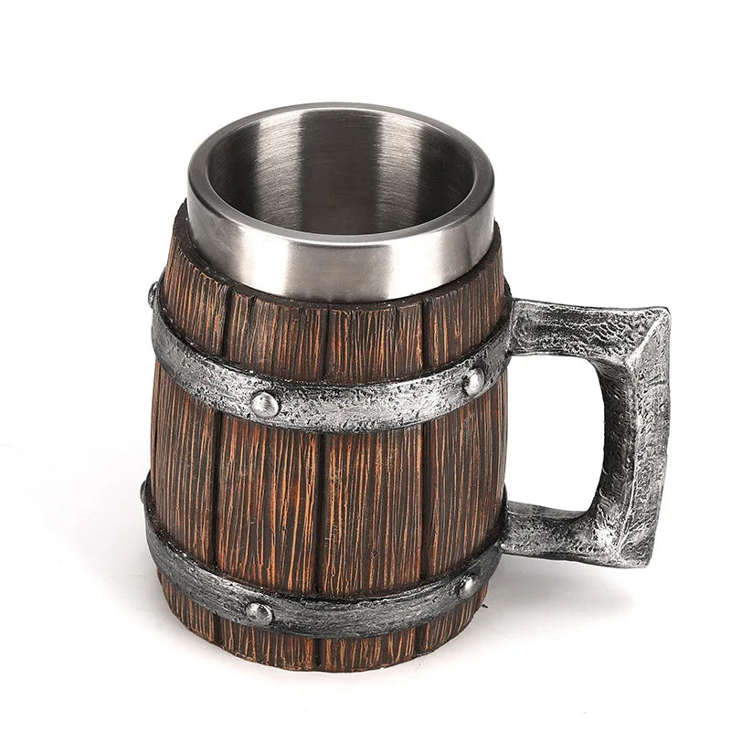 Wooden beer mug Oktoberfest, stainless steel insert 600ml