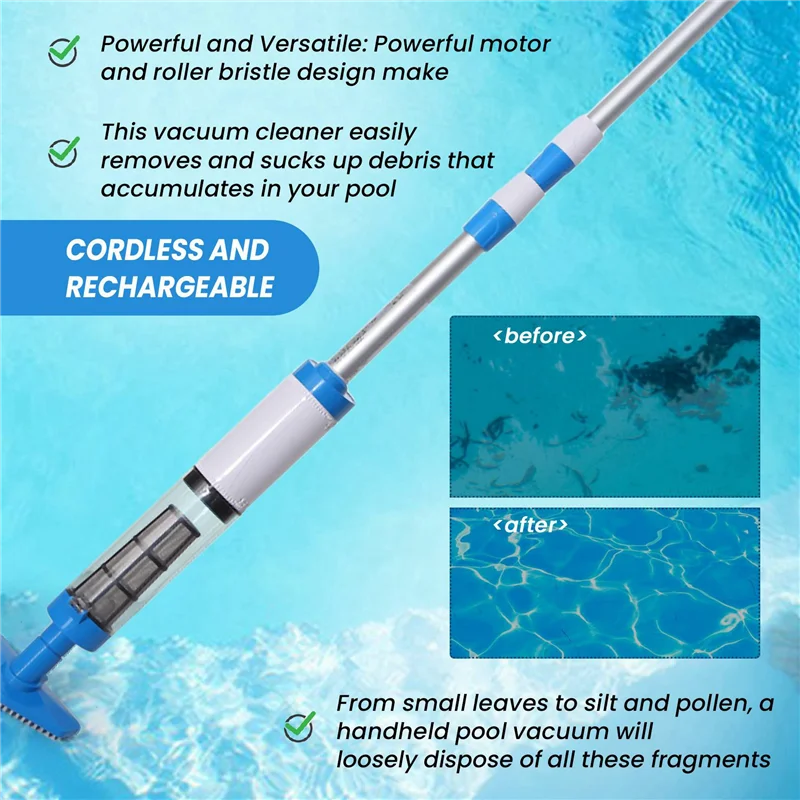 PoolCleaner Rechargeable Handheld Vacuum for Swimming Pools