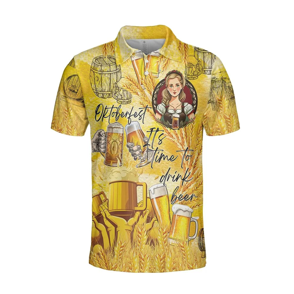 Oktoberfest Polo Shirt, Traditional Bavarian Style, Unisex, S–4XL