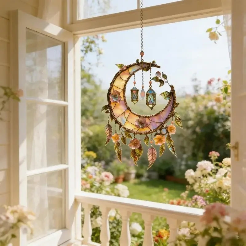 Window Suncatcher Moon Window Decoration