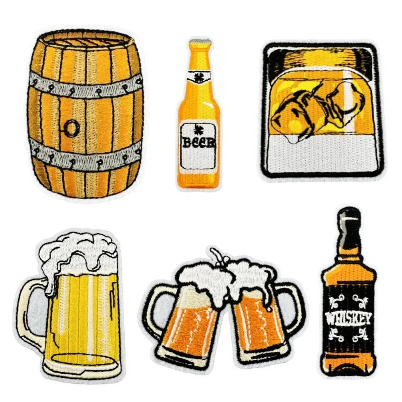 Oktoberfest Patch Set Beer Designs, 6-Piece Patches
