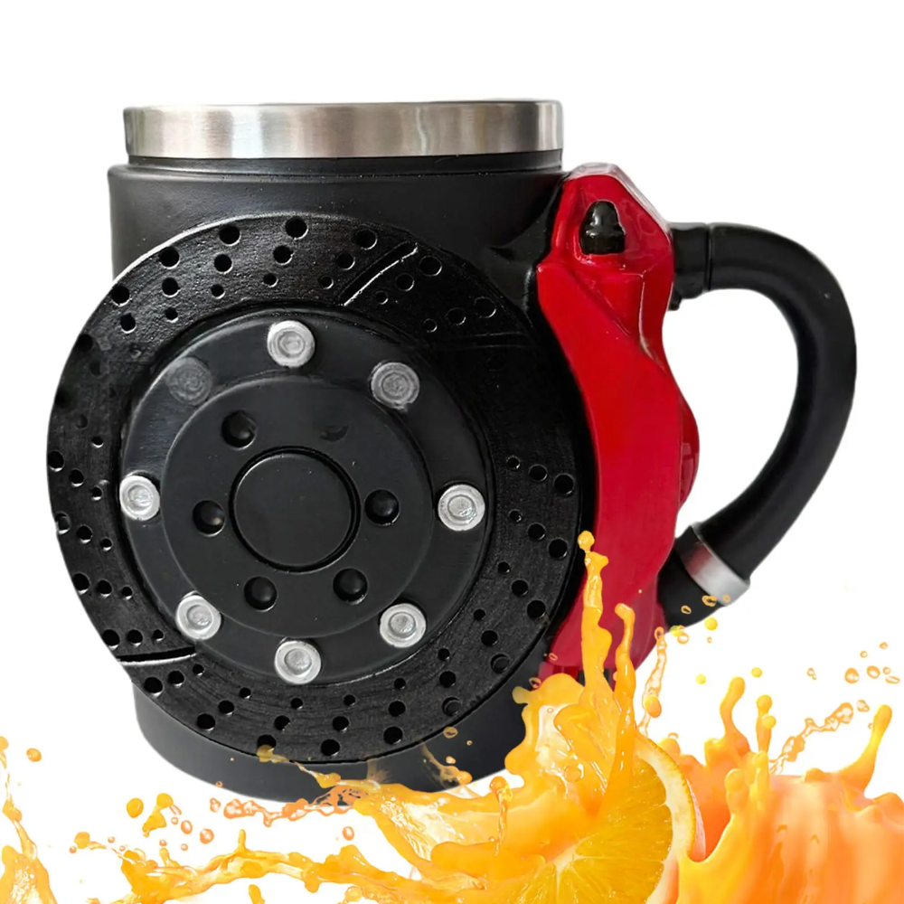 BrakeMug Coffee Mug in Racing Design for Car Enthusiasts