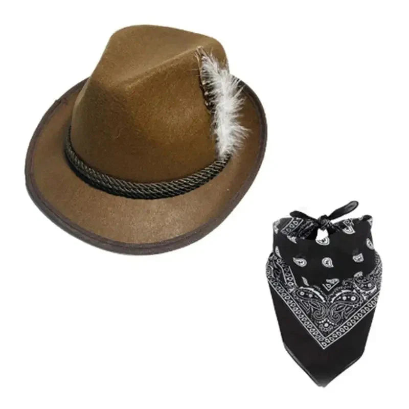 Traditional Oktoberfest Accessory Set, Hat & Scarf, Unisex