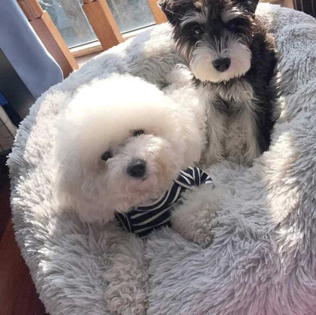 FurryBed Pet Bed Round, Calming and Washable