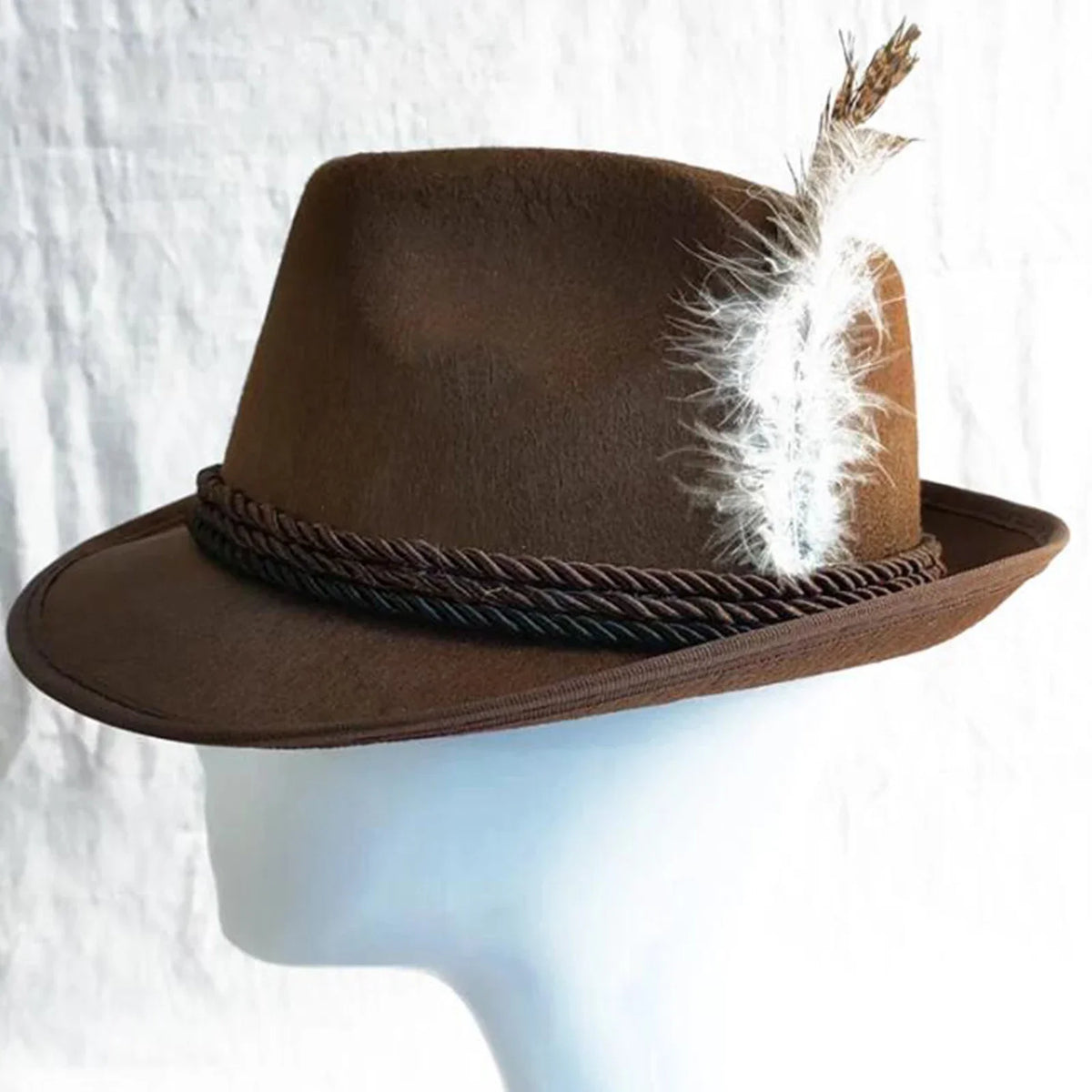 Bavarian traditional hat with feather for Oktoberfest, felt hat unisex