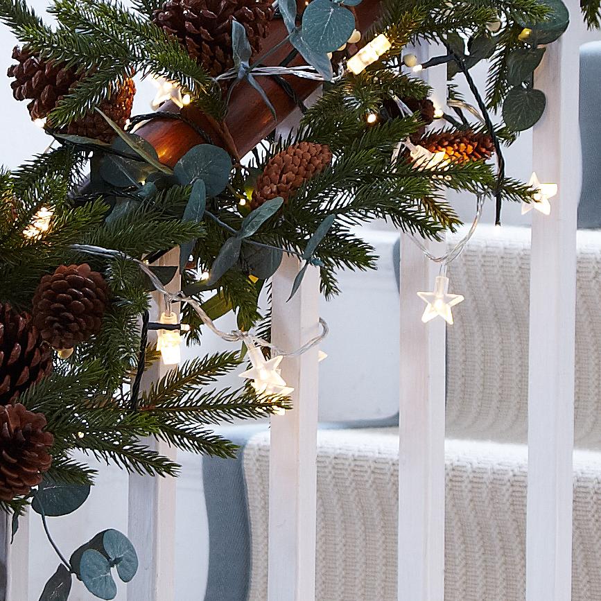 LED Star String Lights Warm White – 30 Count