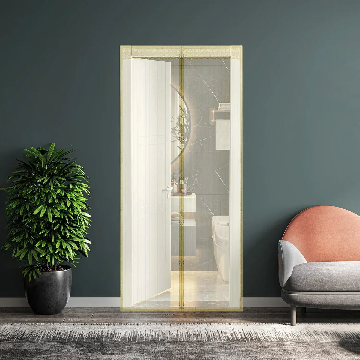 MeshDoor Magnetic Fly Screen for Doors Without Drilling