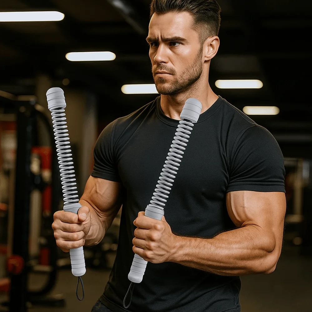 FitnessBar Adjustable Spring Power Trainer for Upper Body