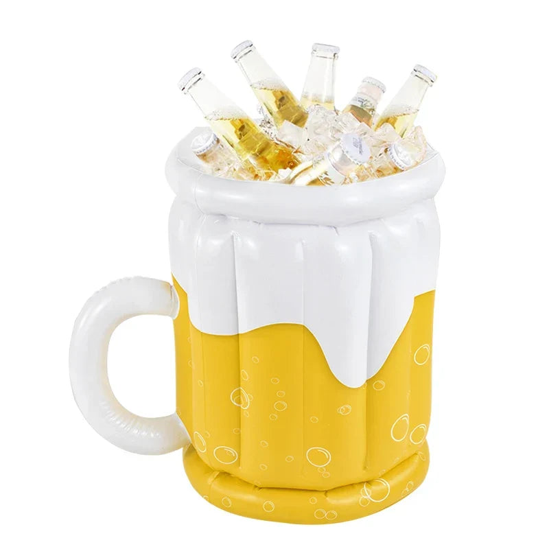 Oktoberfest Inflatable Beer Cooler, Beer Mug Design Pool Accessory