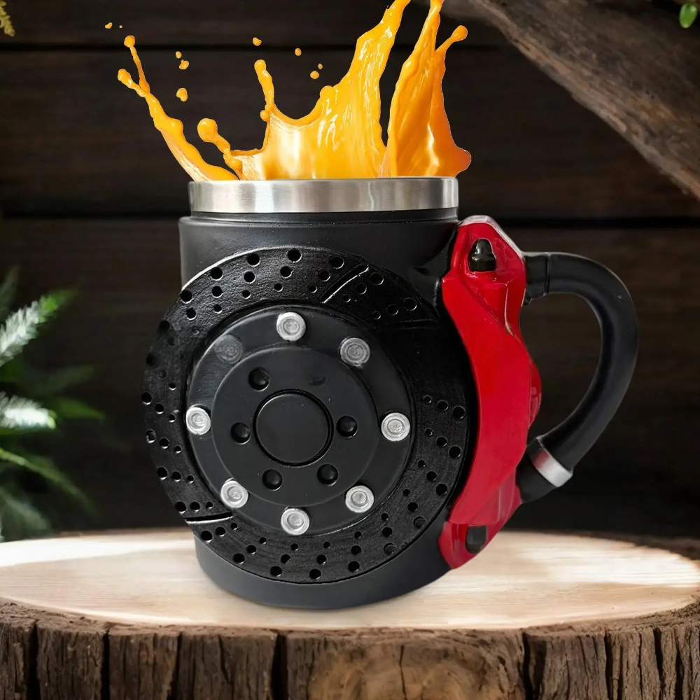 BrakeMug Coffee Mug in Racing Design for Car Enthusiasts