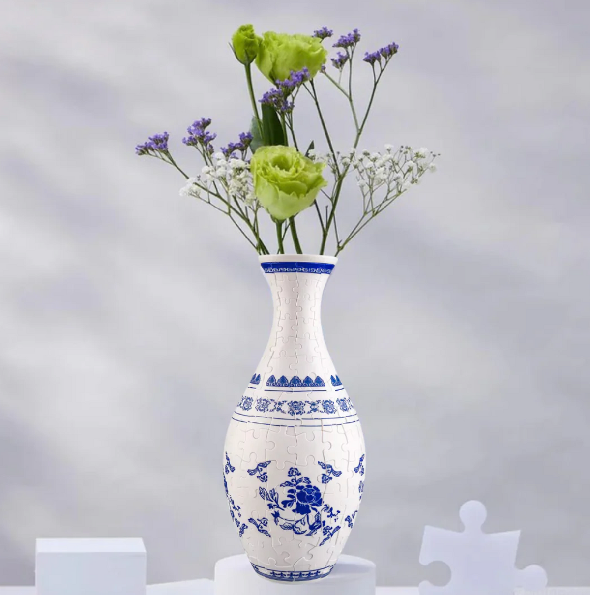 PuzzleVase 160-Piece 3D Puzzle as a Flower Vase