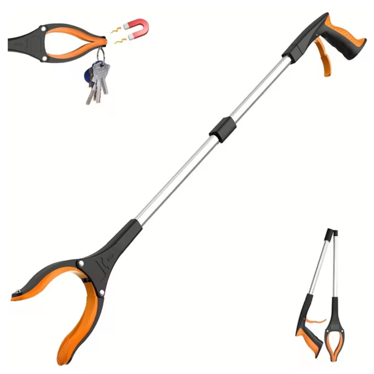 FoldablePicker Foldable Reacher with Rotating Head