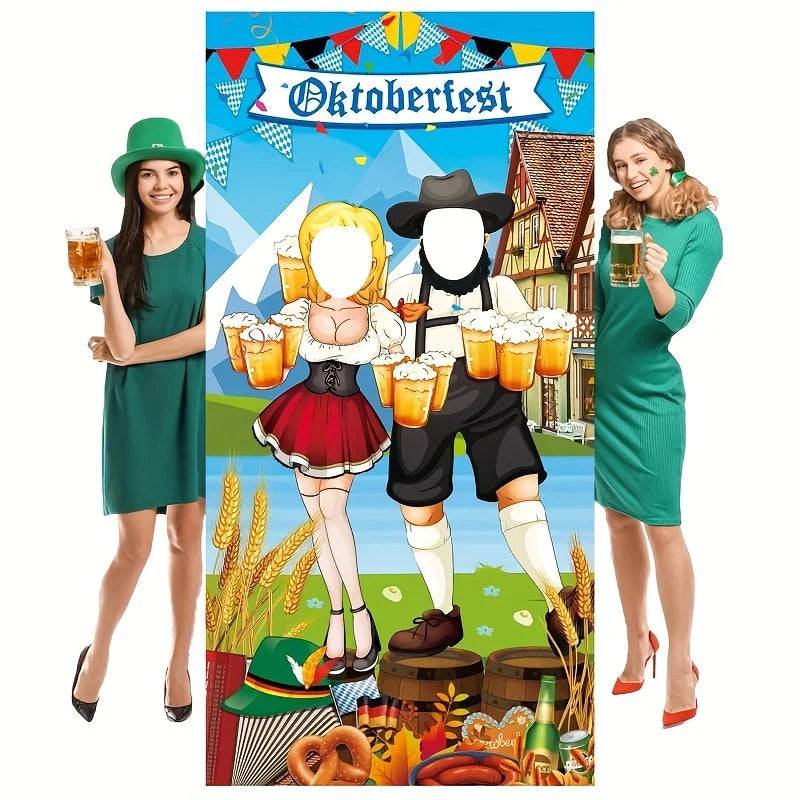 Oktoberfest Photo Backdrop, Waiter & Waitress Photo Booth