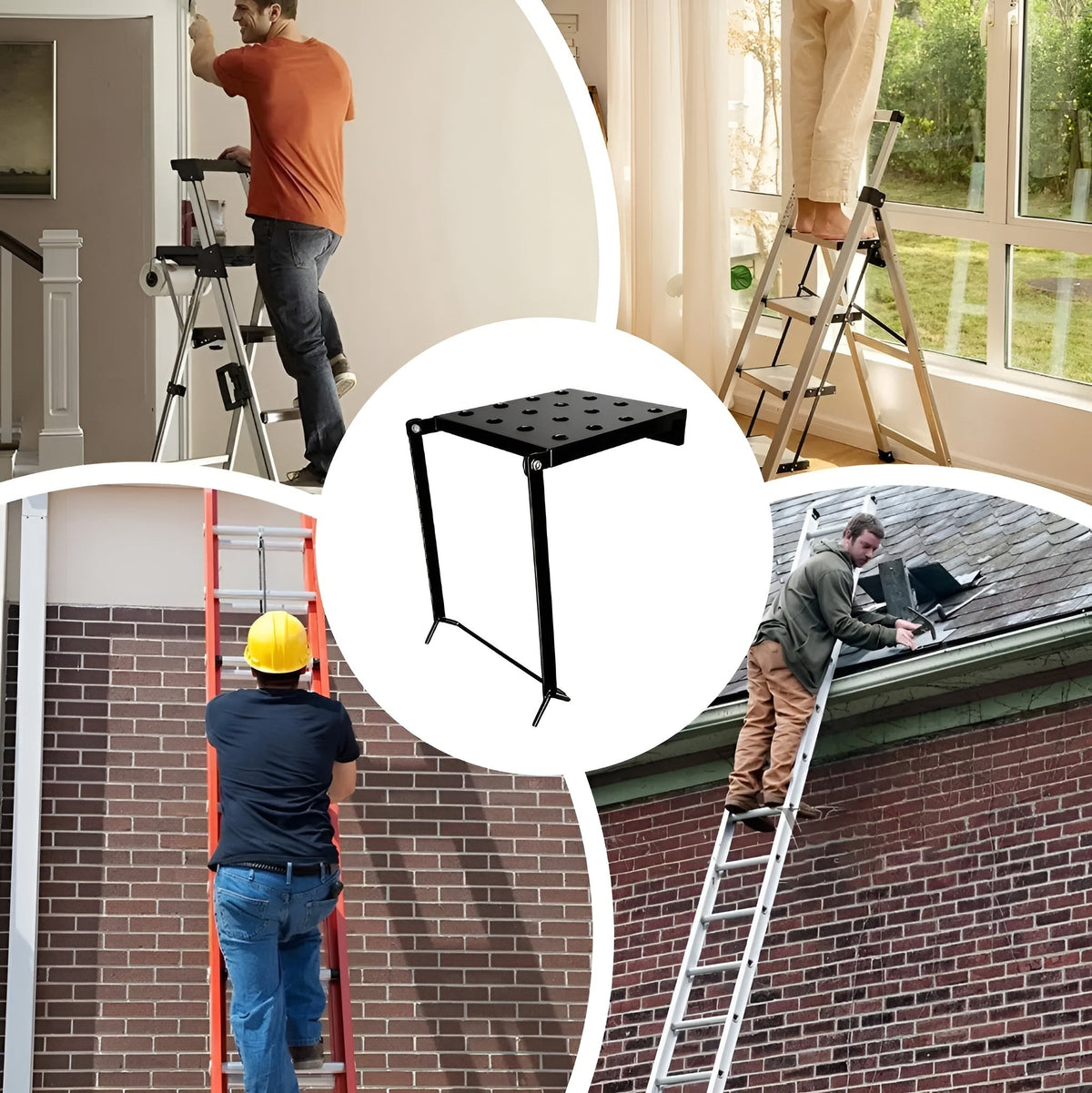 LadderHelper Leiterplattform aus Eisen, Nahaufnahme