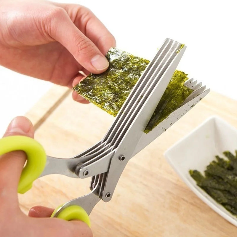 KitchenScissors 5-Blade Kitchen Shears for Herbs and Salad