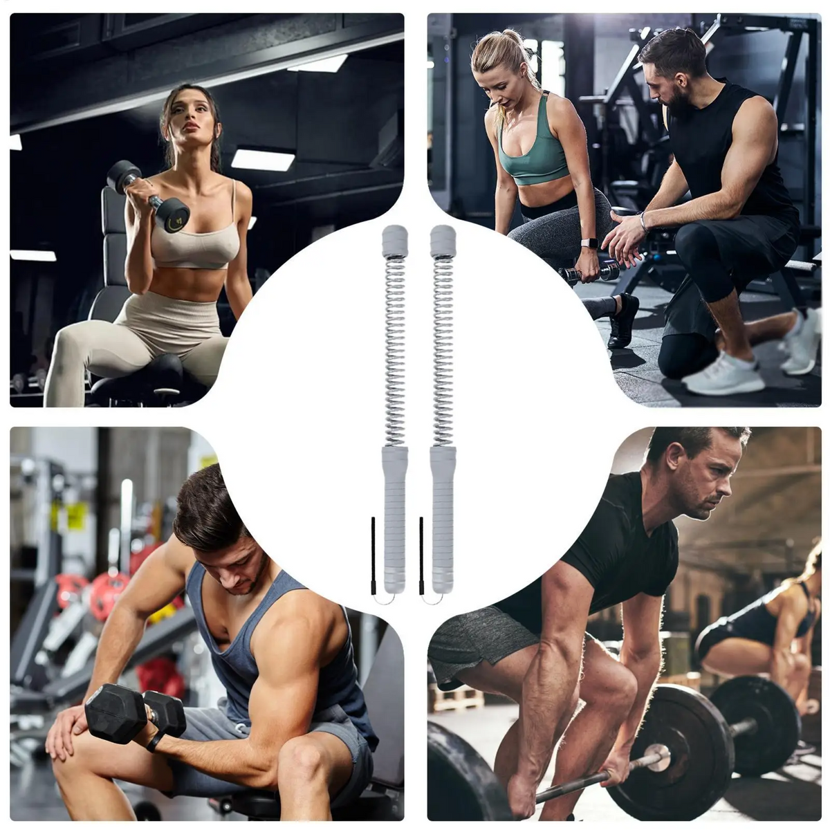 FitnessBar Adjustable Spring Power Trainer for Upper Body