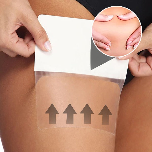 TighteningPatch wird auf den Oberschenkel aufgeklebt