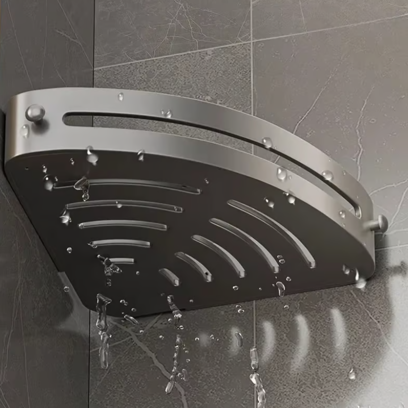 TriangleShelf Punch-Free Corner Shelf for Shower and Bathroom