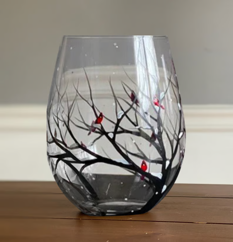 SeasonsGlass Hand-painted Four Seasons Wine Glass