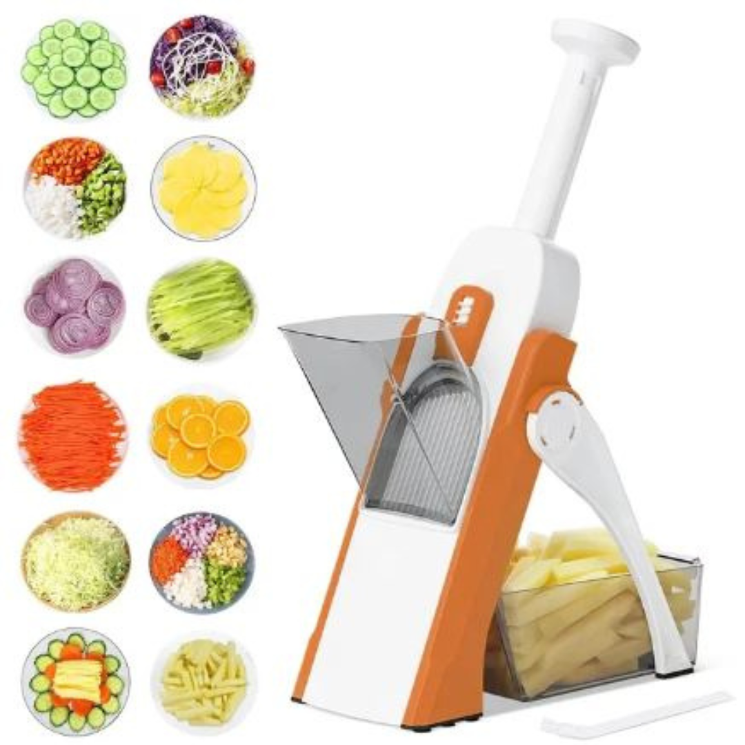 VeggieSlicer Multifunctional Vegetable Slicer, Stainless Steel Blades