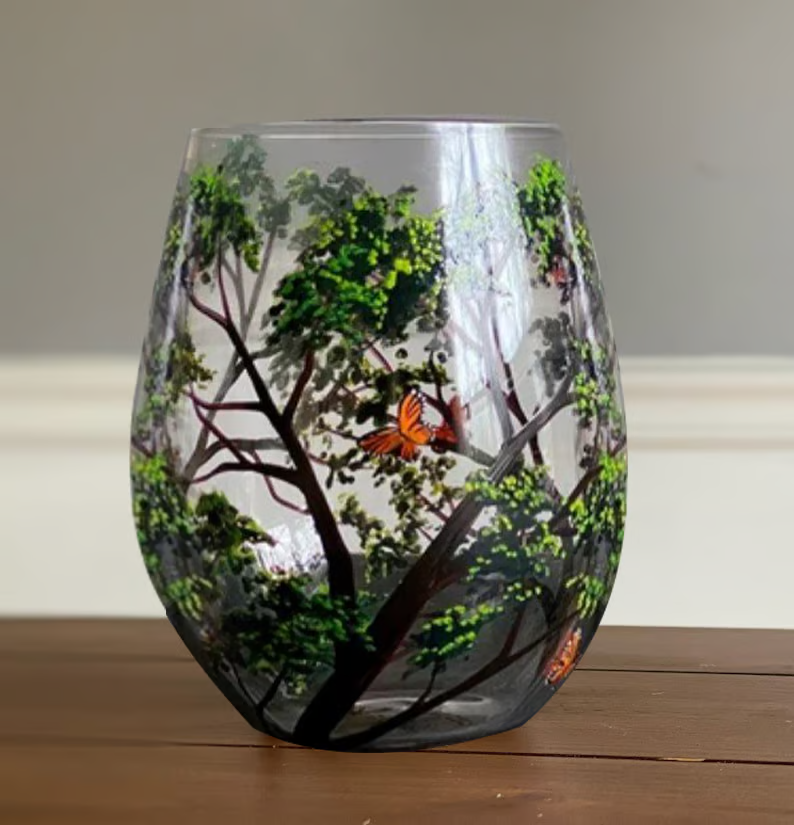 SeasonsGlass Hand-painted Four Seasons Wine Glass