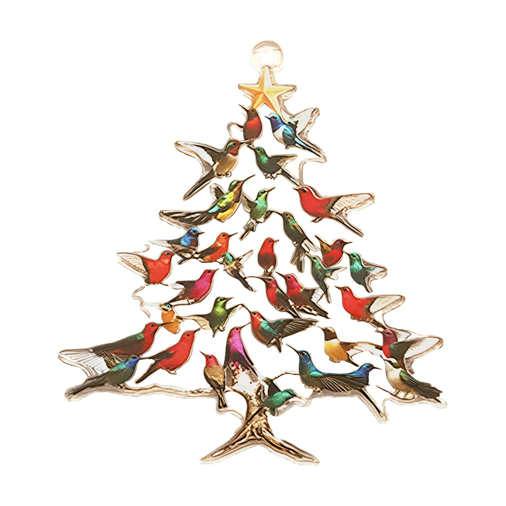Hummingbird Acrylic Christmas Ornament – Handmade Christmas Tree Pendant