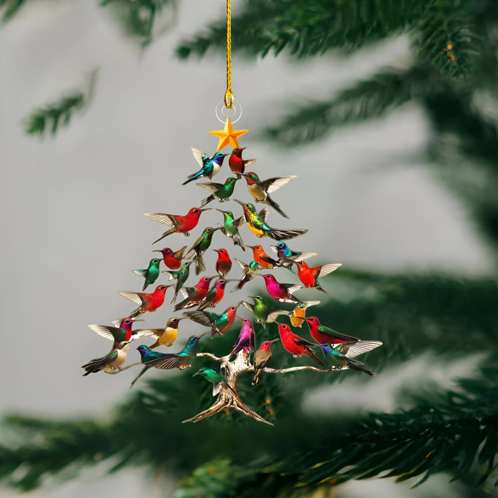 Hummingbird Acrylic Christmas Ornament – Handmade Christmas Tree Pendant