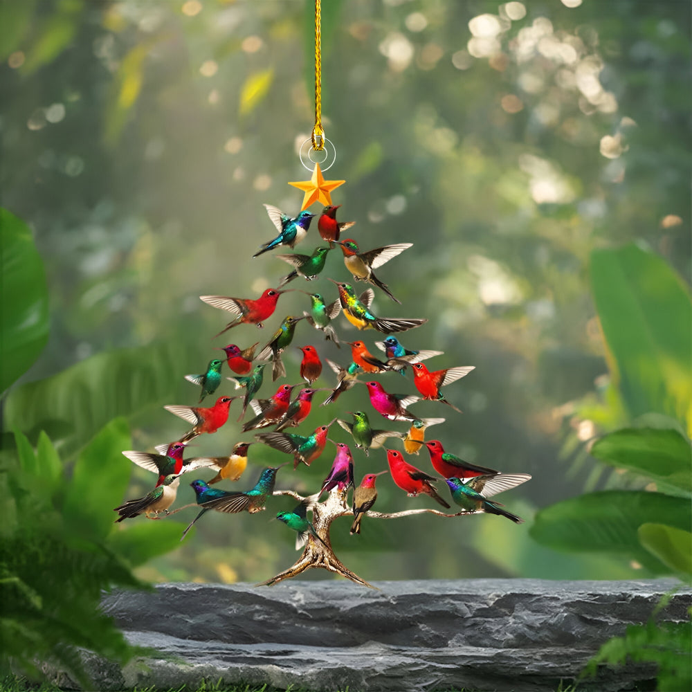 Hummingbird Acrylic Christmas Ornament – Handmade Christmas Tree Pendant