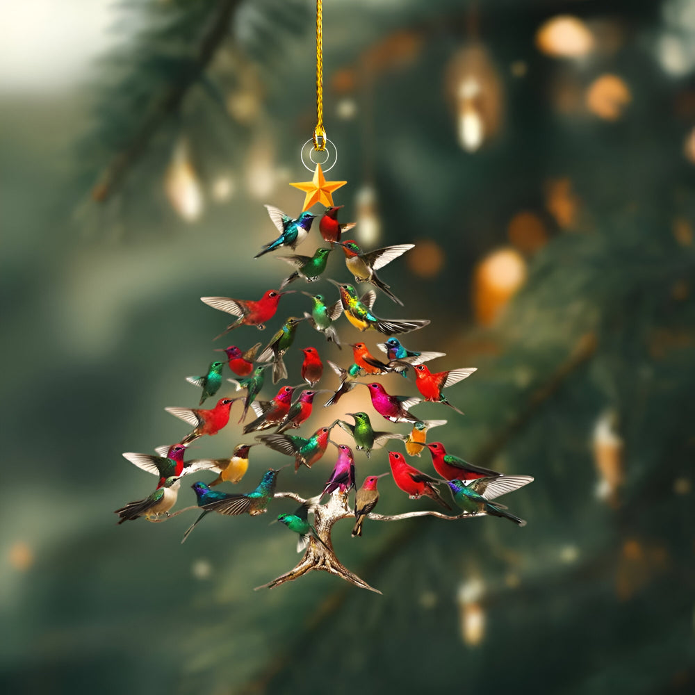 Hummingbird Acrylic Christmas Ornament – Handmade Christmas Tree Pendant