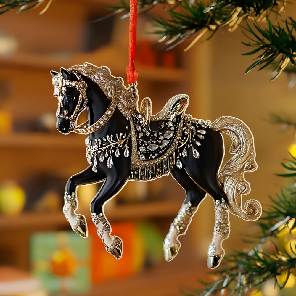 Acrylic horse Christmas tree ornament – Handmade