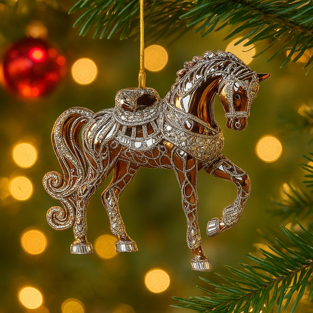 Acrylic horse Christmas tree ornament – Handmade