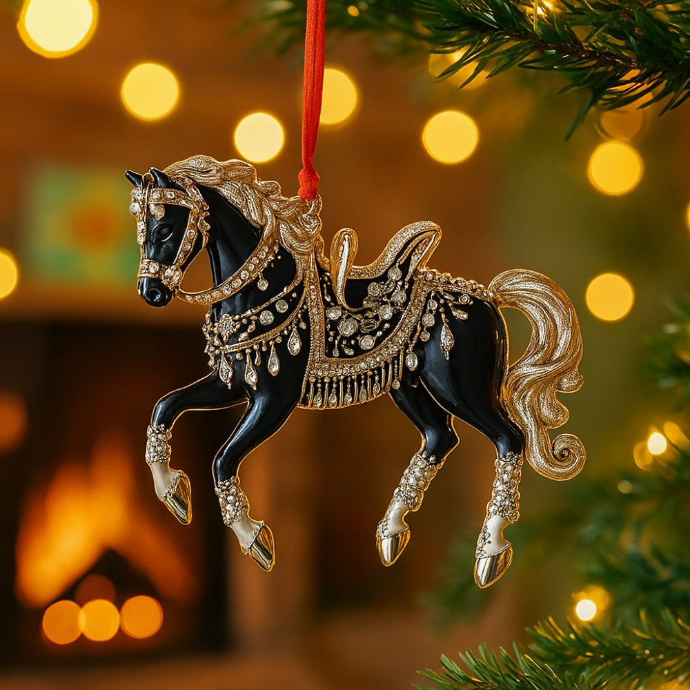 Acrylic horse Christmas tree ornament – Handmade