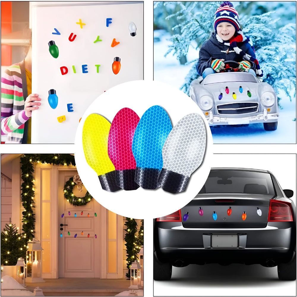 Magnetic Christmas Car Lights – Reflective Outdoor Decoration Set