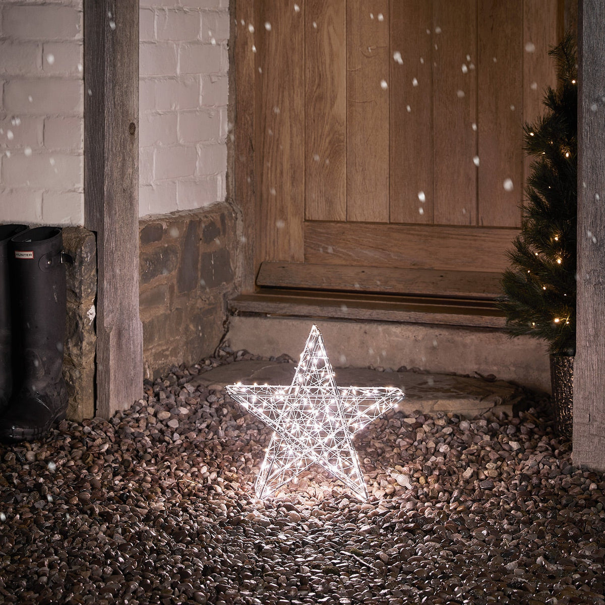 LED Star Bicolor Christmas Decoration – Outdoor 35 cm