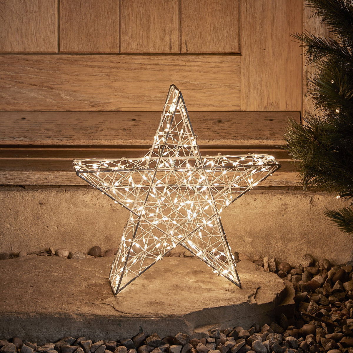 LED Star Bicolor Christmas Decoration – Outdoor 35 cm