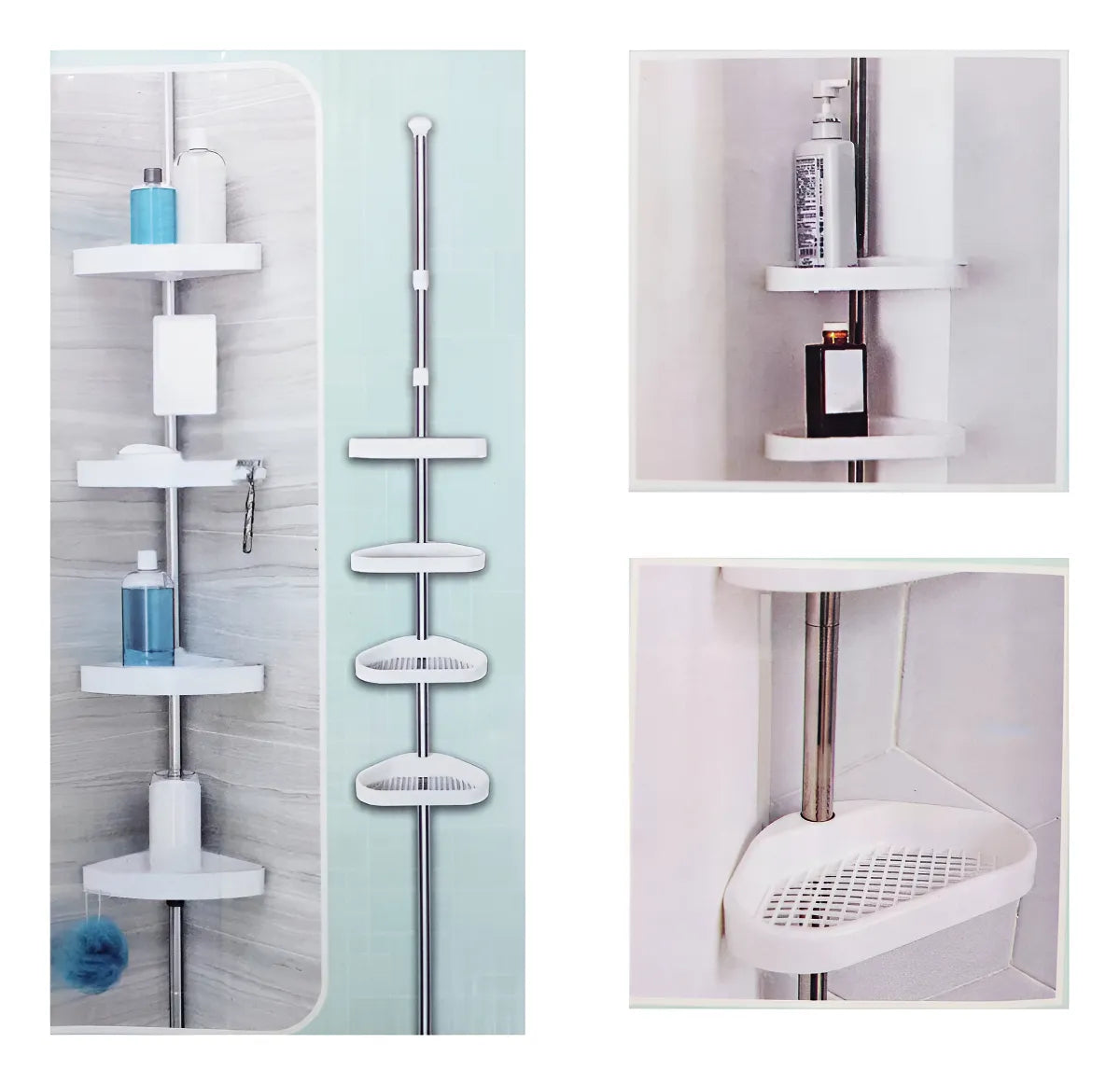 AdjustableRack Pull-out Bathroom Shelf