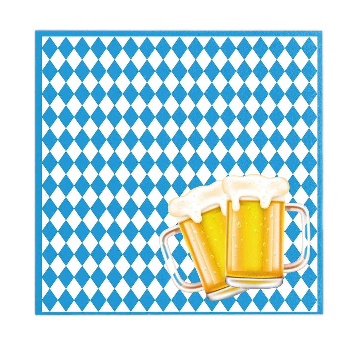 Oktoberfest Party Tableware Set for 12 People, Disposable, with Tablecloth