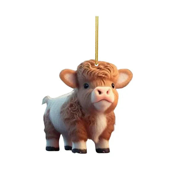 CowDecor Cartoon Cow Christmas Tree Ornament