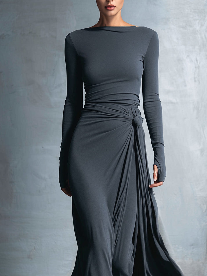Maxi Dress Wrap Dress With Flowy Maxi Skirt