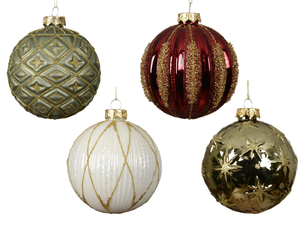 "Festive Ornament" Christmas baubles, 12-piece set – Ø 10 cm
