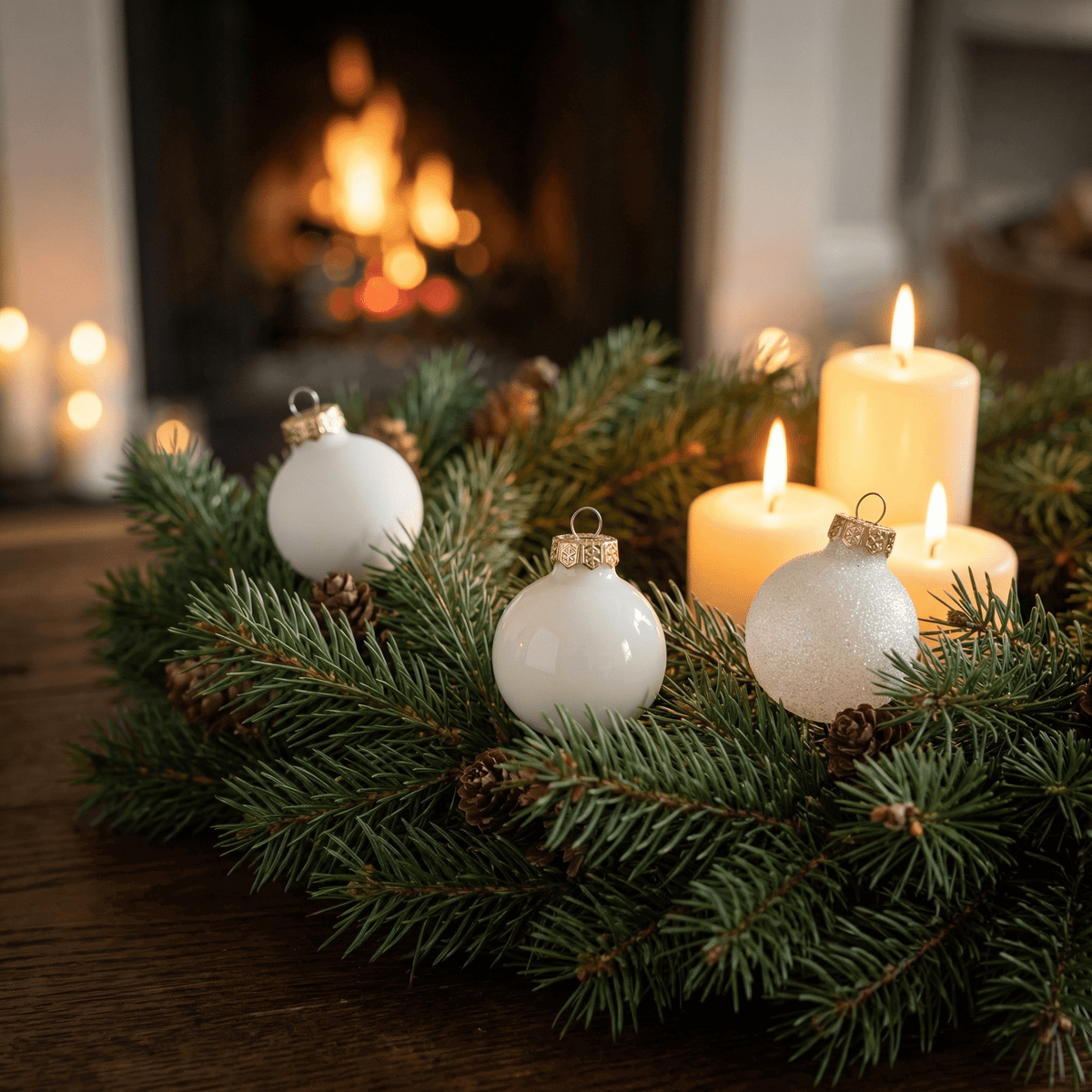 Wool White Christmas Baubles Value Pack – 3 Sizes