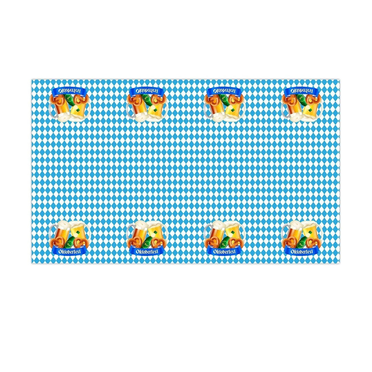 Oktoberfest Party Tableware Set for 12 People, Disposable, with Tablecloth