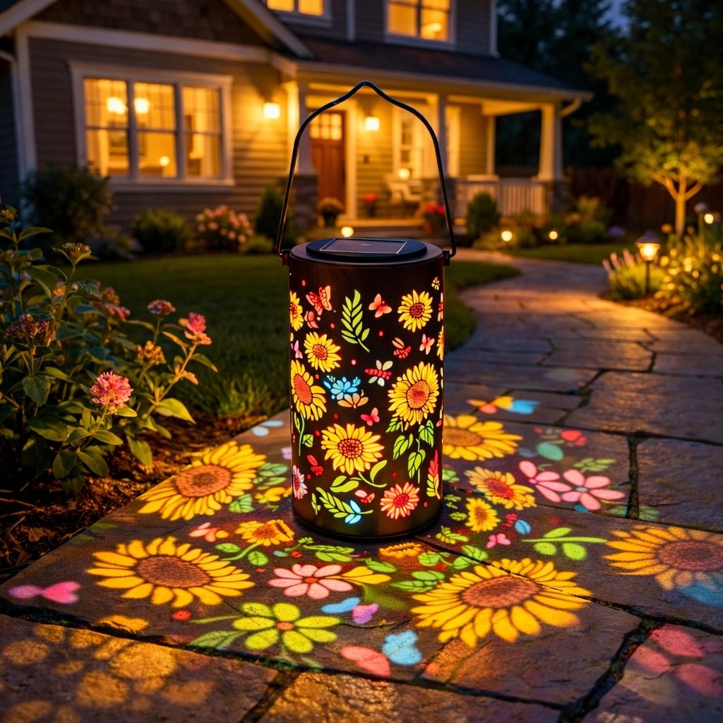 SunflowerLamp – Solar garden light with sunflower design