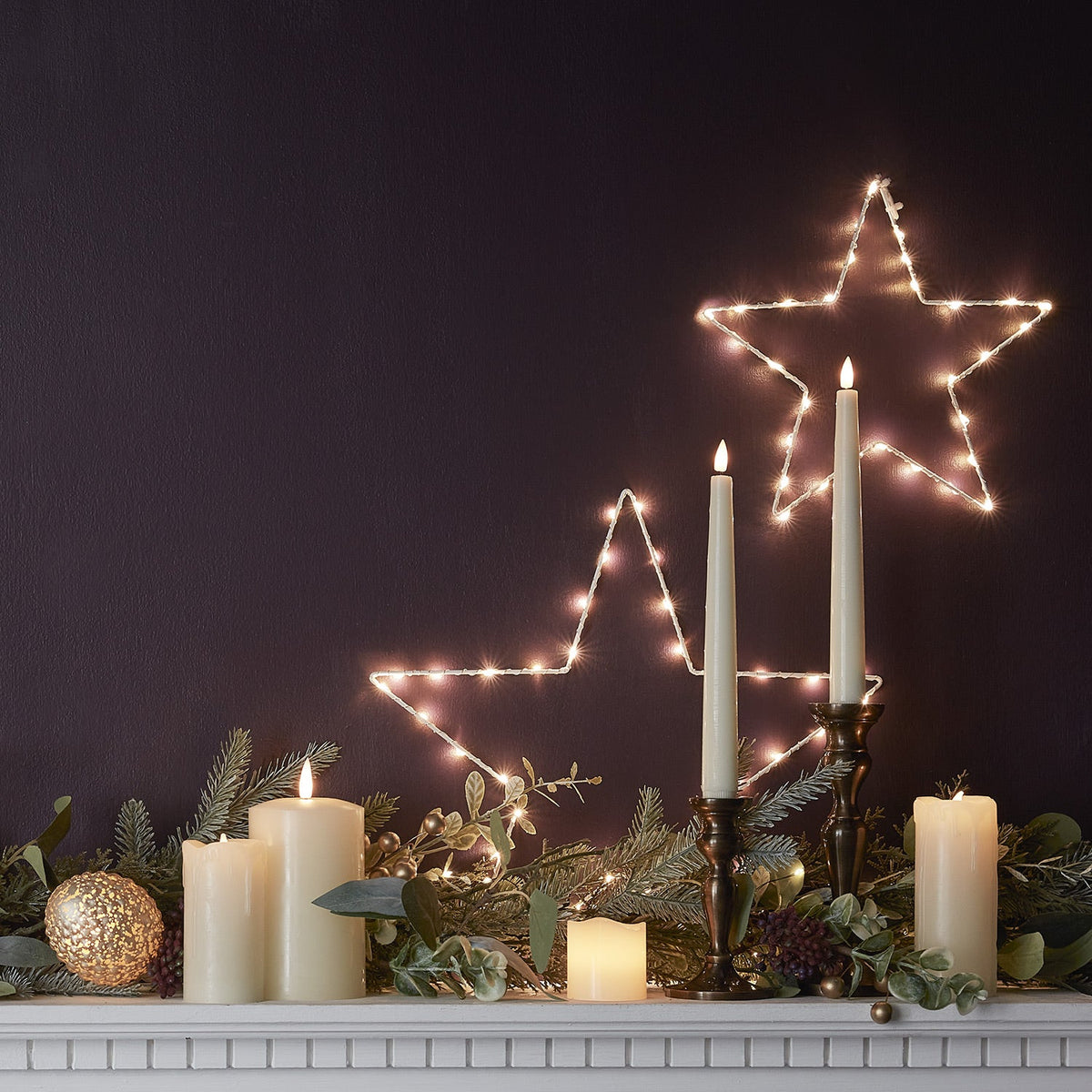 Osby LED Star Bundle – Set of 2 battery-operated