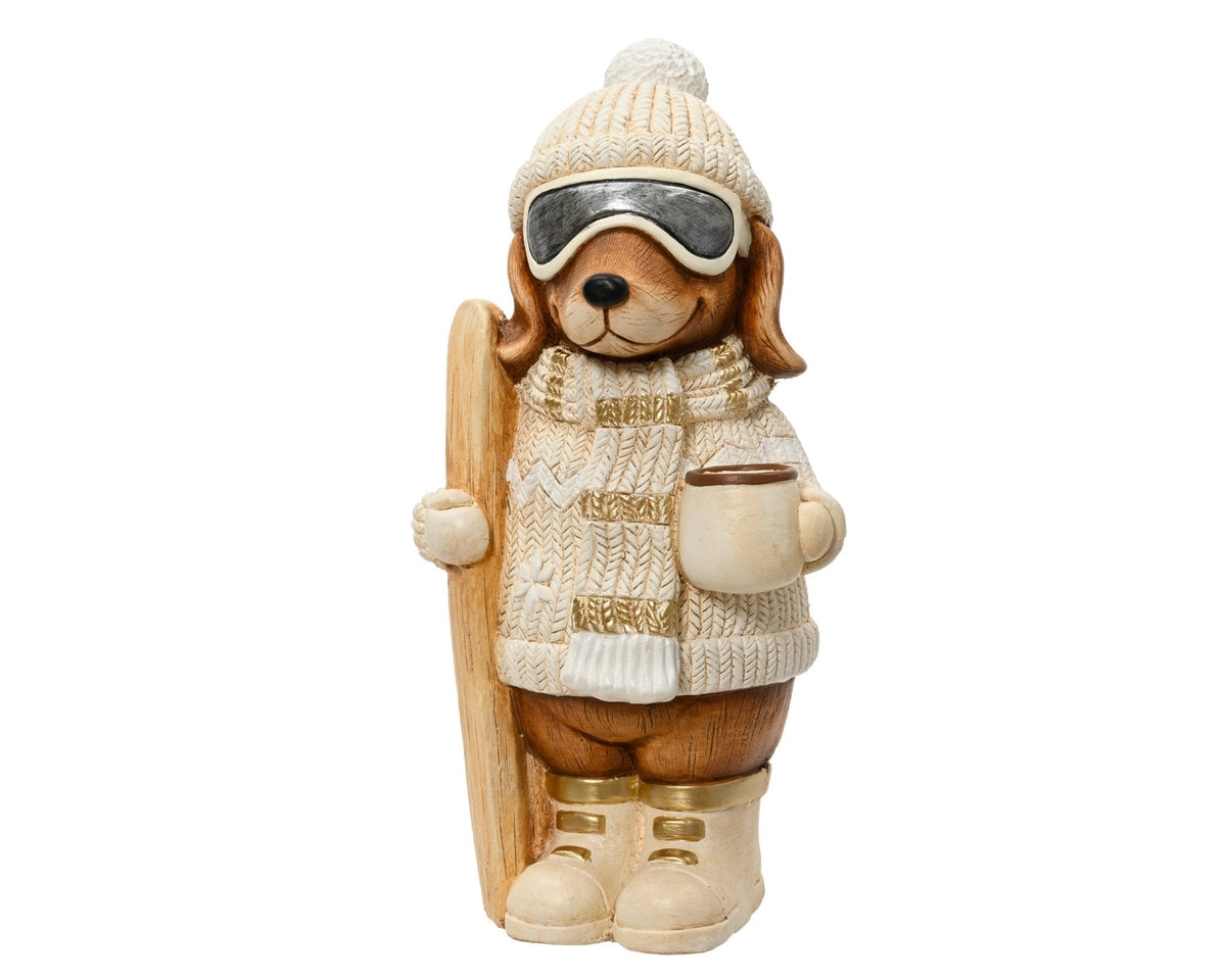 "Après-Ski" decorative dog figure – Christmas decoration 44.5 cm