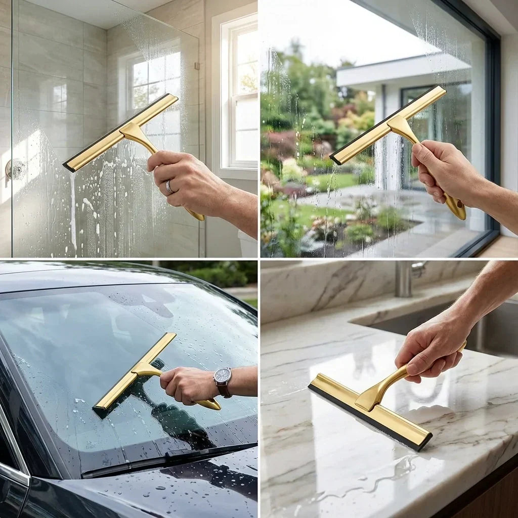 MultiSqueegee Stainless Steel Window Squeegee, Streak-free Glass Cleaning