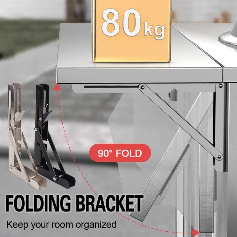 EasyFold – Foldable stainless steel shelf bracket