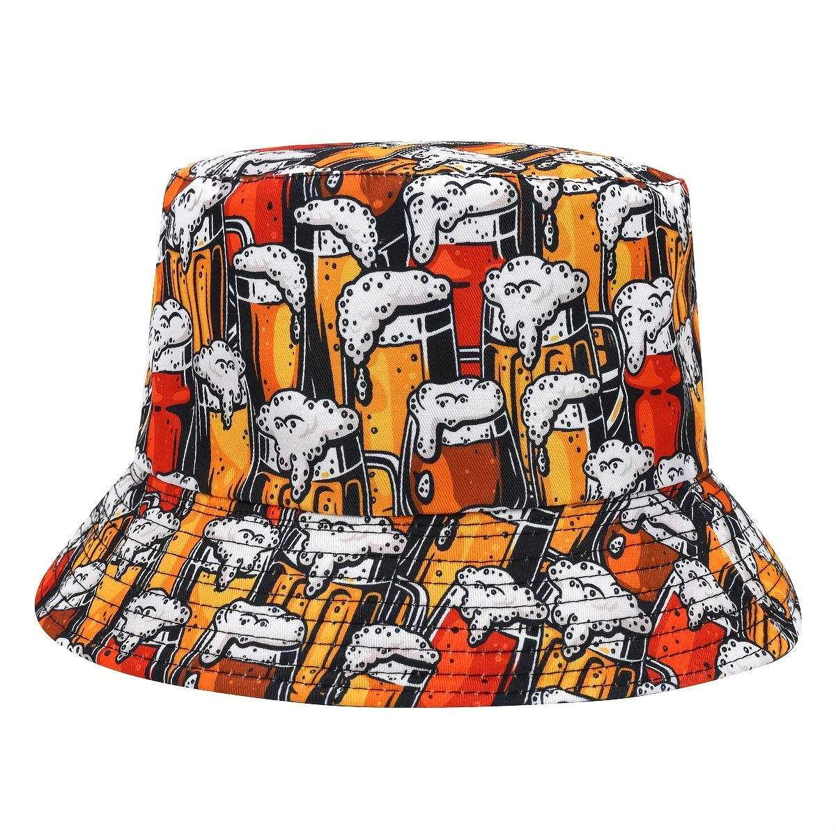 Oktoberfest bucket hat beer print, unisex fisherman's hat Wiesn