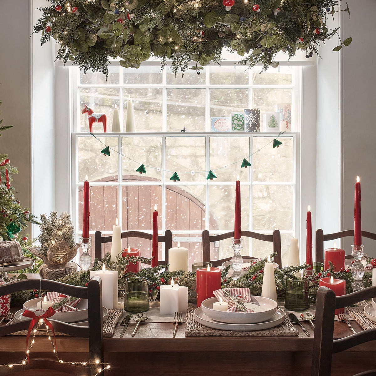 Felt Christmas Garland – Fir Branch Decoration for Interiors