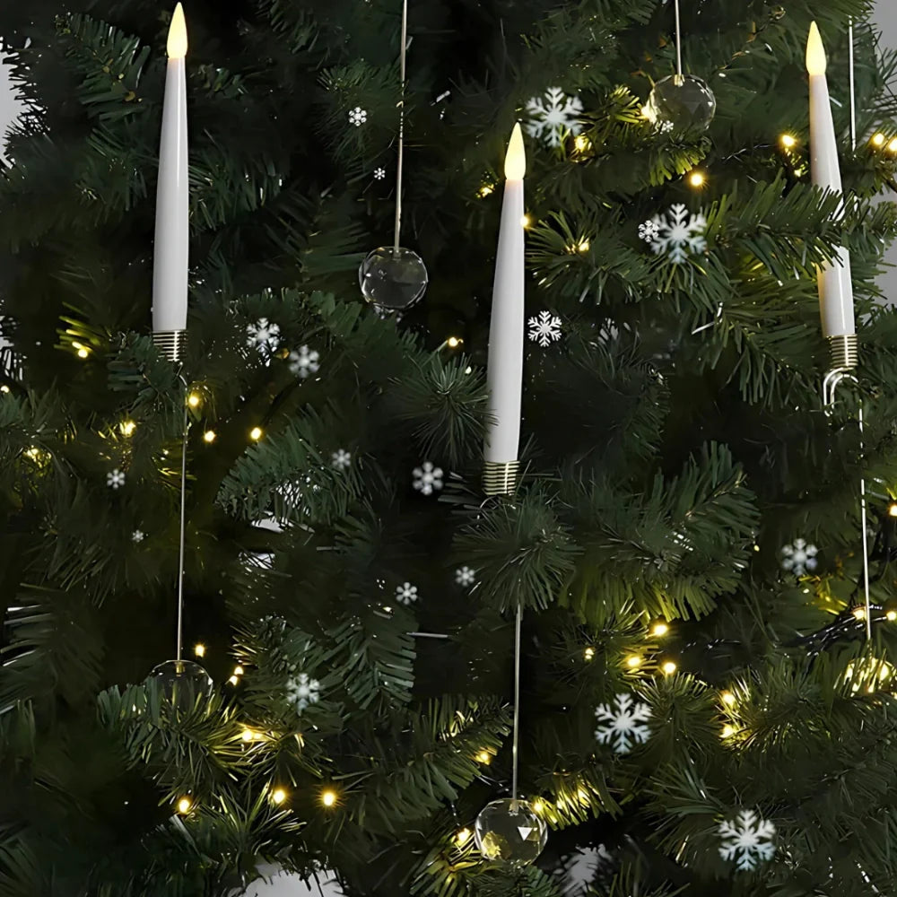 LED Christmas tree candles with remote control – Dimmable